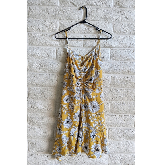 Row A | yellow floral summer dress size xl - Picture 2 of 7
